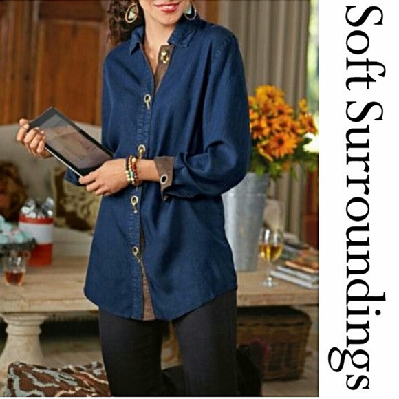 soft surroundings denim shirt